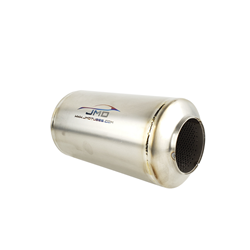 Exhaust Resonator - Titanium - 2-1/2" Inlet/Outlet - 4" Case - 10" Length 