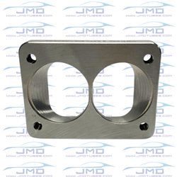 Flange - Billet - Stainless Steel - T6 - Dual 2.5" Inlet 